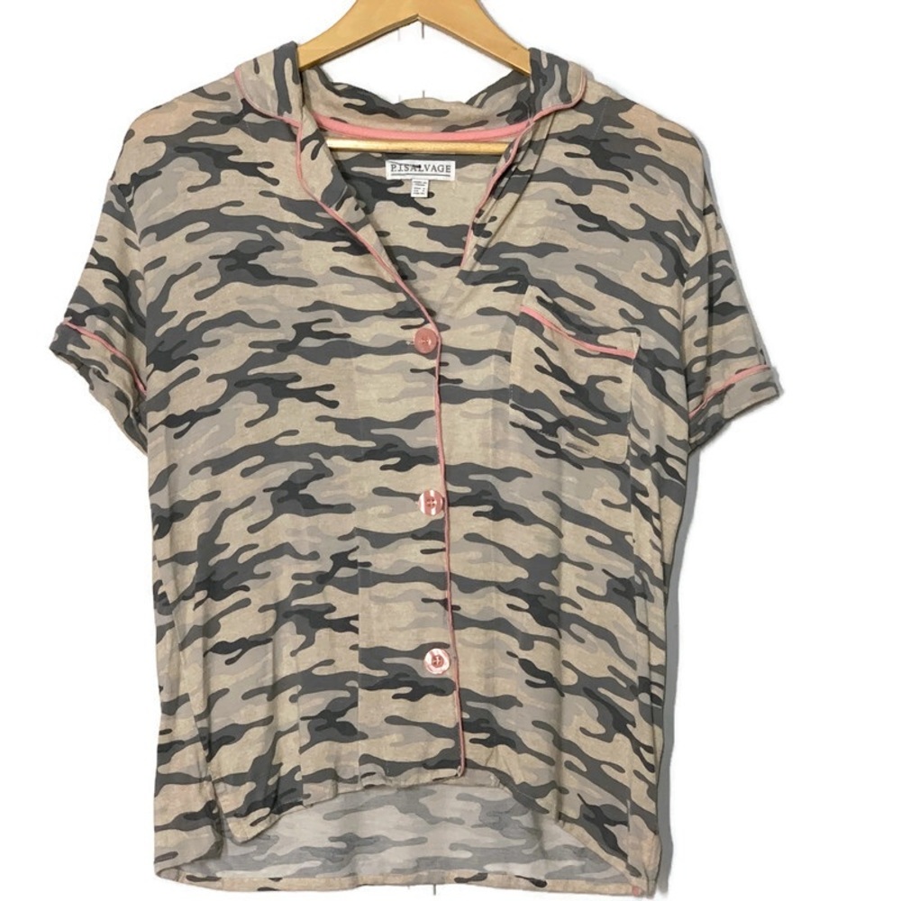 PJ Salvage Ultra-Soft Pajama Camu Top